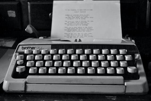 A typewriter